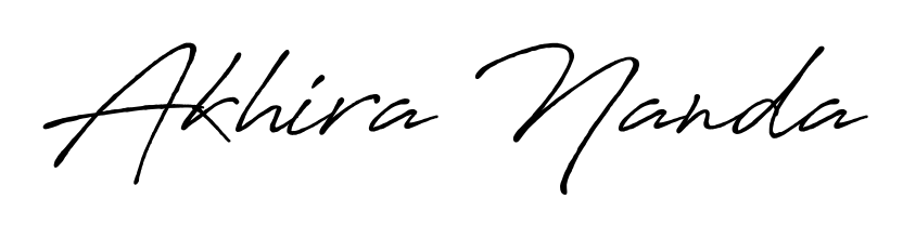 Style your name Akhira Nanda with confidence using Antro_Vectra_Bolder signature design. Simple, elegant, and ready for immediate document use. Akhira Nanda signature style 7 images and pictures png