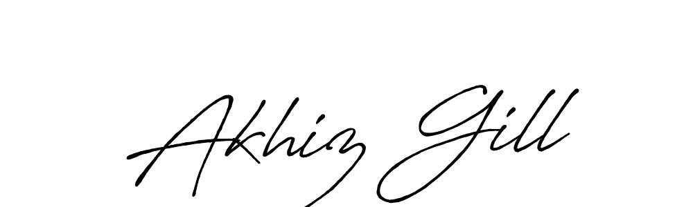 It looks lik you need a new signature style for name Akhiz Gill. Design unique handwritten (Antro_Vectra_Bolder) signature with our free signature maker in just a few clicks. Akhiz Gill signature style 7 images and pictures png