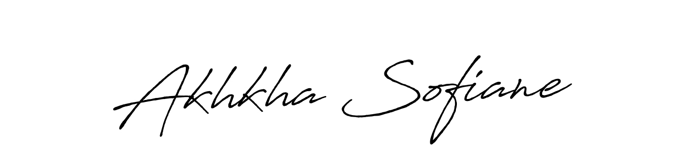 How to make Akhkha Sofiane name signature. Use Antro_Vectra_Bolder style for creating short signs online. This is the latest handwritten sign. Akhkha Sofiane signature style 7 images and pictures png