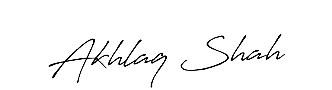 Also we have Akhlaq Shah name is the best signature style. Create professional handwritten signature collection using Antro_Vectra_Bolder autograph style. Akhlaq Shah signature style 7 images and pictures png