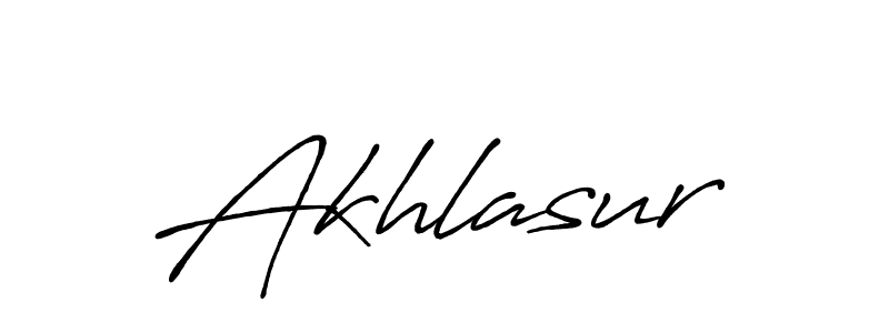 Use a signature maker to create a handwritten signature online. With this signature software, you can design (Antro_Vectra_Bolder) your own signature for name Akhlasur. Akhlasur signature style 7 images and pictures png