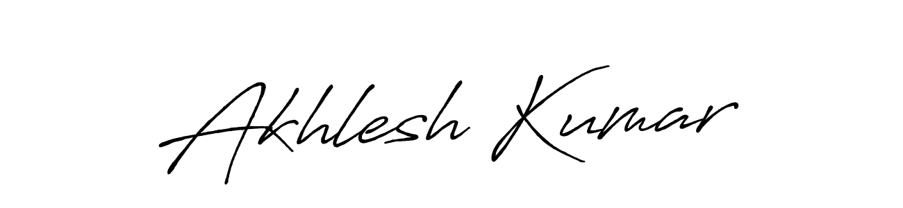 Create a beautiful signature design for name Akhlesh Kumar. With this signature (Antro_Vectra_Bolder) fonts, you can make a handwritten signature for free. Akhlesh Kumar signature style 7 images and pictures png