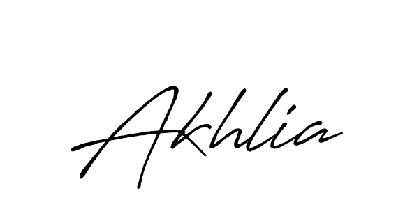 Make a beautiful signature design for name Akhlia. With this signature (Antro_Vectra_Bolder) style, you can create a handwritten signature for free. Akhlia signature style 7 images and pictures png