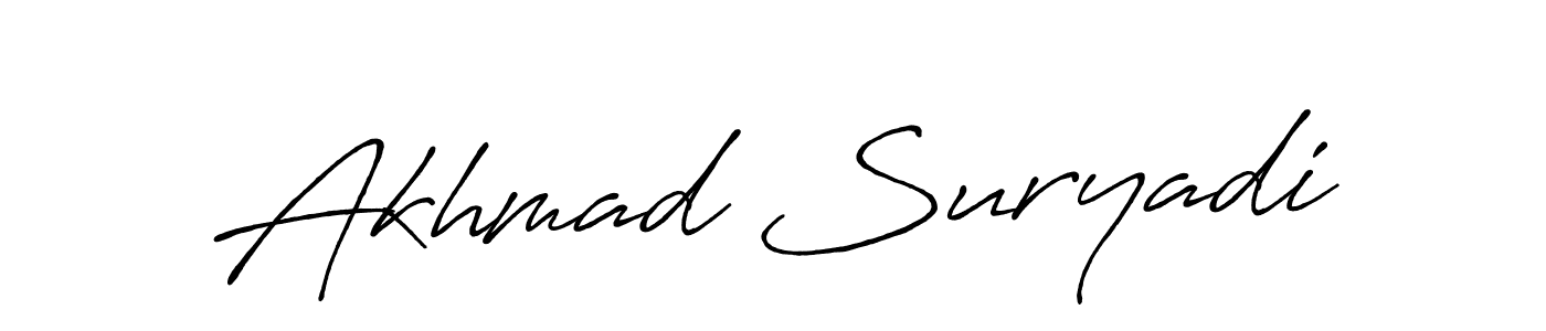 You should practise on your own different ways (Antro_Vectra_Bolder) to write your name (Akhmad Suryadi) in signature. don't let someone else do it for you. Akhmad Suryadi signature style 7 images and pictures png