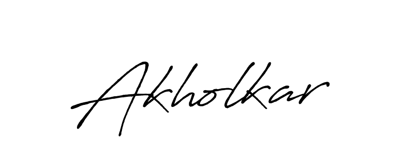 Use a signature maker to create a handwritten signature online. With this signature software, you can design (Antro_Vectra_Bolder) your own signature for name Akholkar. Akholkar signature style 7 images and pictures png