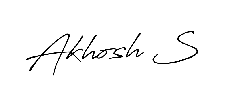 How to make Akhosh S signature? Antro_Vectra_Bolder is a professional autograph style. Create handwritten signature for Akhosh S name. Akhosh S signature style 7 images and pictures png