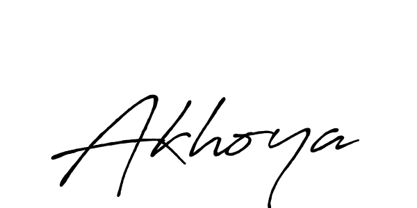 Akhoya stylish signature style. Best Handwritten Sign (Antro_Vectra_Bolder) for my name. Handwritten Signature Collection Ideas for my name Akhoya. Akhoya signature style 7 images and pictures png