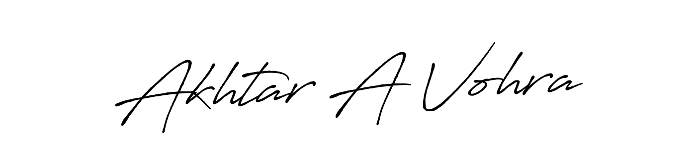 The best way (Antro_Vectra_Bolder) to make a short signature is to pick only two or three words in your name. The name Akhtar A Vohra include a total of six letters. For converting this name. Akhtar A Vohra signature style 7 images and pictures png