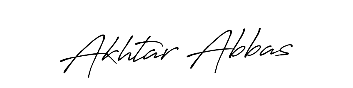 How to make Akhtar Abbas name signature. Use Antro_Vectra_Bolder style for creating short signs online. This is the latest handwritten sign. Akhtar Abbas signature style 7 images and pictures png