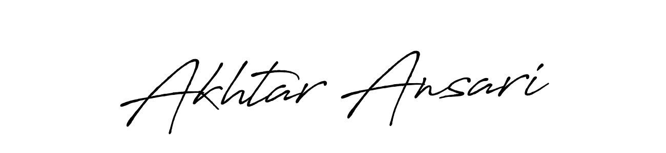 Akhtar Ansari stylish signature style. Best Handwritten Sign (Antro_Vectra_Bolder) for my name. Handwritten Signature Collection Ideas for my name Akhtar Ansari. Akhtar Ansari signature style 7 images and pictures png