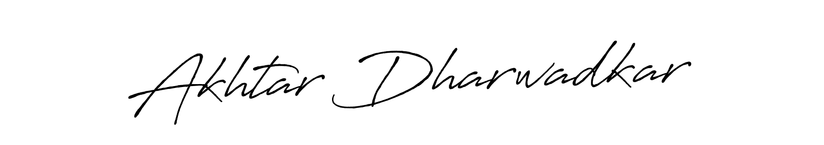 How to make Akhtar Dharwadkar name signature. Use Antro_Vectra_Bolder style for creating short signs online. This is the latest handwritten sign. Akhtar Dharwadkar signature style 7 images and pictures png