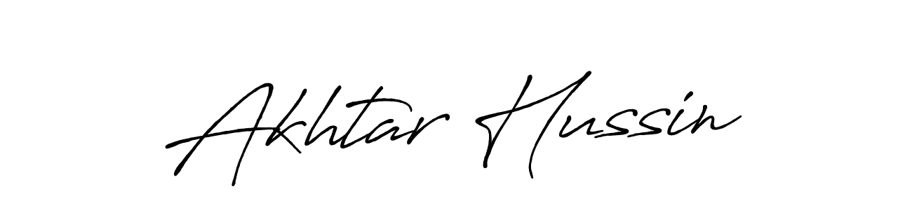 Akhtar Hussin stylish signature style. Best Handwritten Sign (Antro_Vectra_Bolder) for my name. Handwritten Signature Collection Ideas for my name Akhtar Hussin. Akhtar Hussin signature style 7 images and pictures png