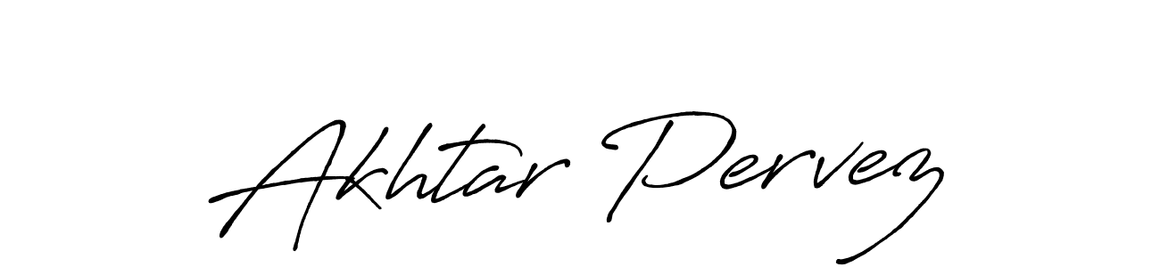 Use a signature maker to create a handwritten signature online. With this signature software, you can design (Antro_Vectra_Bolder) your own signature for name Akhtar Pervez. Akhtar Pervez signature style 7 images and pictures png