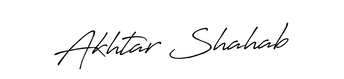 Design your own signature with our free online signature maker. With this signature software, you can create a handwritten (Antro_Vectra_Bolder) signature for name Akhtar Shahab. Akhtar Shahab signature style 7 images and pictures png
