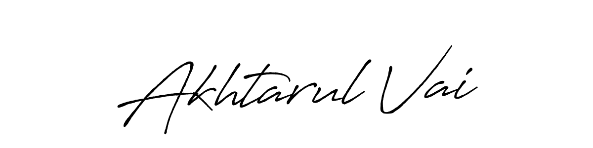 Akhtarul Vai stylish signature style. Best Handwritten Sign (Antro_Vectra_Bolder) for my name. Handwritten Signature Collection Ideas for my name Akhtarul Vai. Akhtarul Vai signature style 7 images and pictures png