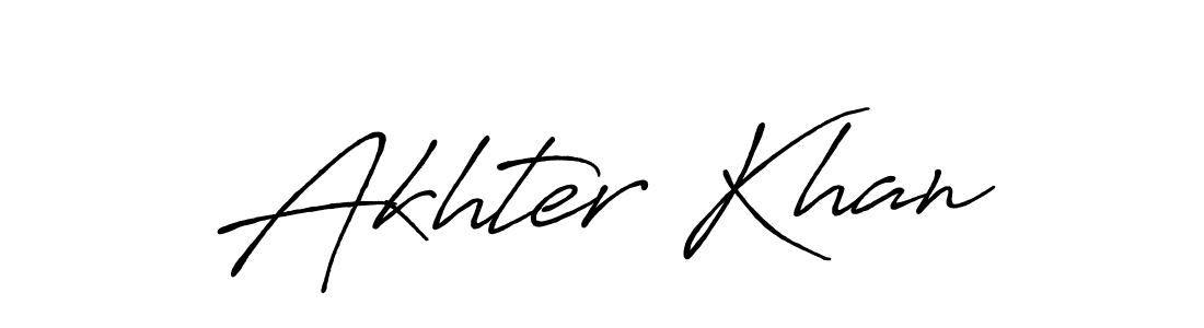 Also You can easily find your signature by using the search form. We will create Akhter Khan name handwritten signature images for you free of cost using Antro_Vectra_Bolder sign style. Akhter Khan signature style 7 images and pictures png