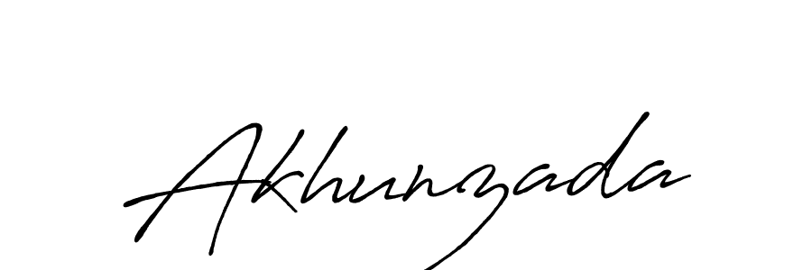 Create a beautiful signature design for name Akhunzada. With this signature (Antro_Vectra_Bolder) fonts, you can make a handwritten signature for free. Akhunzada signature style 7 images and pictures png