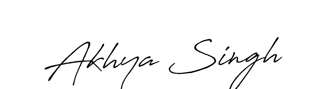 How to make Akhya Singh signature? Antro_Vectra_Bolder is a professional autograph style. Create handwritten signature for Akhya Singh name. Akhya Singh signature style 7 images and pictures png