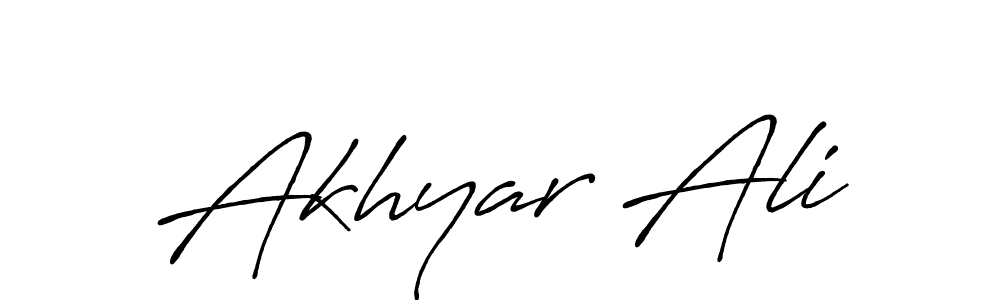 How to make Akhyar Ali signature? Antro_Vectra_Bolder is a professional autograph style. Create handwritten signature for Akhyar Ali name. Akhyar Ali signature style 7 images and pictures png