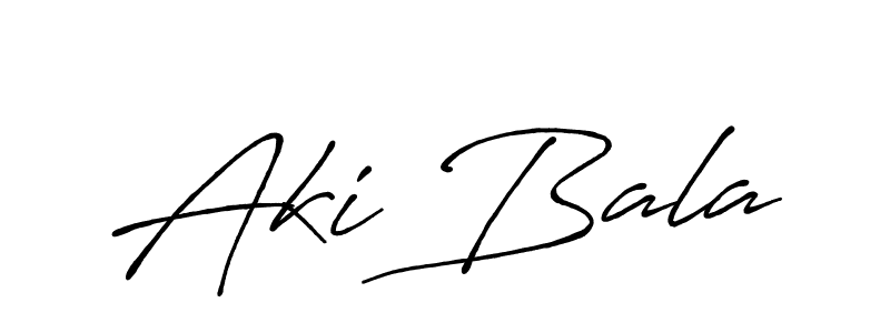 Antro_Vectra_Bolder is a professional signature style that is perfect for those who want to add a touch of class to their signature. It is also a great choice for those who want to make their signature more unique. Get Aki Bala name to fancy signature for free. Aki Bala signature style 7 images and pictures png