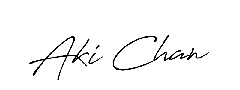 Also we have Aki Chan name is the best signature style. Create professional handwritten signature collection using Antro_Vectra_Bolder autograph style. Aki Chan signature style 7 images and pictures png