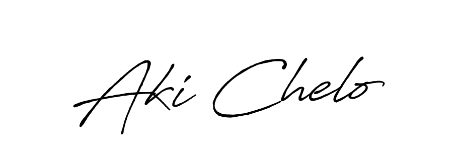 Also we have Aki Chelo name is the best signature style. Create professional handwritten signature collection using Antro_Vectra_Bolder autograph style. Aki Chelo signature style 7 images and pictures png