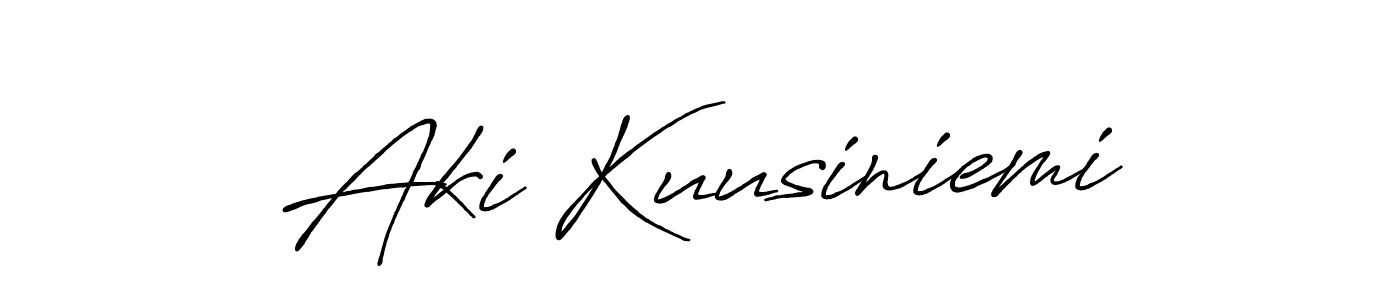You can use this online signature creator to create a handwritten signature for the name Aki Kuusiniemi. This is the best online autograph maker. Aki Kuusiniemi signature style 7 images and pictures png