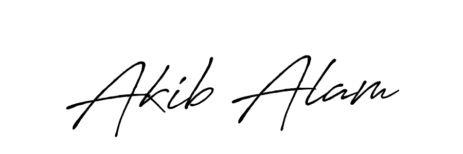 How to make Akib Alam name signature. Use Antro_Vectra_Bolder style for creating short signs online. This is the latest handwritten sign. Akib Alam signature style 7 images and pictures png