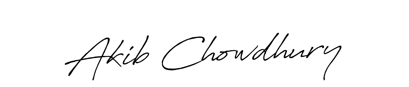 Create a beautiful signature design for name Akib Chowdhury. With this signature (Antro_Vectra_Bolder) fonts, you can make a handwritten signature for free. Akib Chowdhury signature style 7 images and pictures png