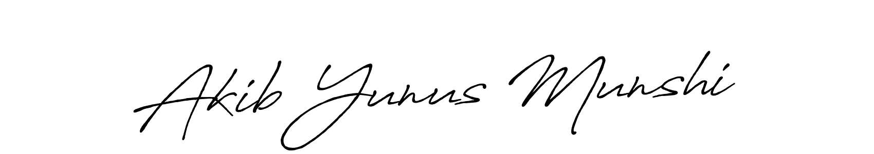 Design your own signature with our free online signature maker. With this signature software, you can create a handwritten (Antro_Vectra_Bolder) signature for name Akib Yunus Munshi. Akib Yunus Munshi signature style 7 images and pictures png