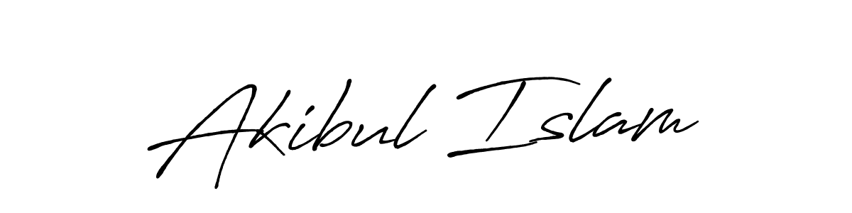 Make a beautiful signature design for name Akibul Islam. With this signature (Antro_Vectra_Bolder) style, you can create a handwritten signature for free. Akibul Islam signature style 7 images and pictures png