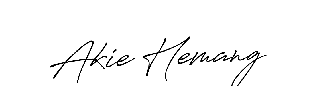 This is the best signature style for the Akie Hemang name. Also you like these signature font (Antro_Vectra_Bolder). Mix name signature. Akie Hemang signature style 7 images and pictures png