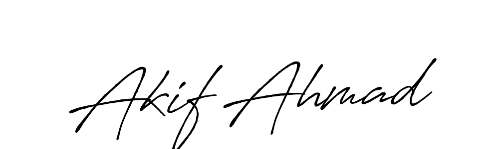 The best way (Antro_Vectra_Bolder) to make a short signature is to pick only two or three words in your name. The name Akif Ahmad include a total of six letters. For converting this name. Akif Ahmad signature style 7 images and pictures png