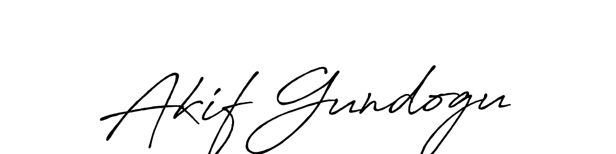 How to make Akif Gundogu name signature. Use Antro_Vectra_Bolder style for creating short signs online. This is the latest handwritten sign. Akif Gundogu signature style 7 images and pictures png