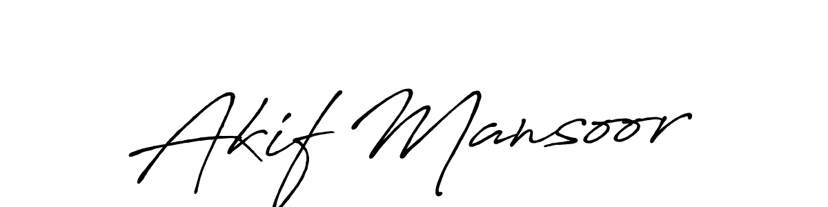 Also we have Akif Mansoor name is the best signature style. Create professional handwritten signature collection using Antro_Vectra_Bolder autograph style. Akif Mansoor signature style 7 images and pictures png