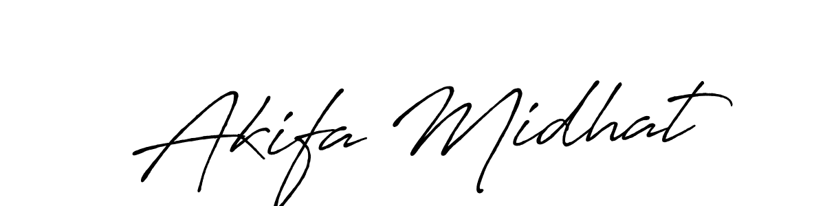 Also we have Akifa Midhat name is the best signature style. Create professional handwritten signature collection using Antro_Vectra_Bolder autograph style. Akifa Midhat signature style 7 images and pictures png