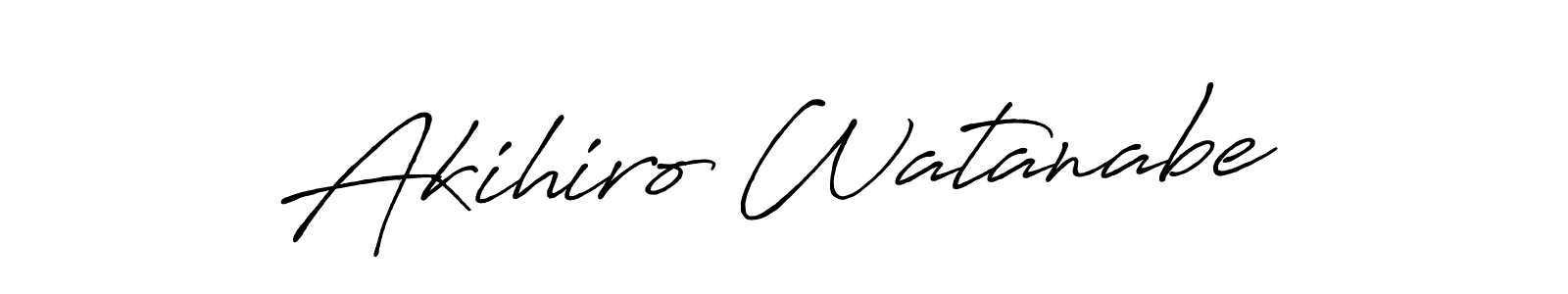 Create a beautiful signature design for name Akihiro Watanabe. With this signature (Antro_Vectra_Bolder) fonts, you can make a handwritten signature for free. Akihiro Watanabe signature style 7 images and pictures png