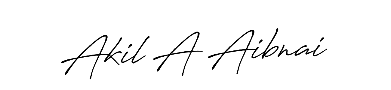 Create a beautiful signature design for name Akil A Aibnai. With this signature (Antro_Vectra_Bolder) fonts, you can make a handwritten signature for free. Akil A Aibnai signature style 7 images and pictures png