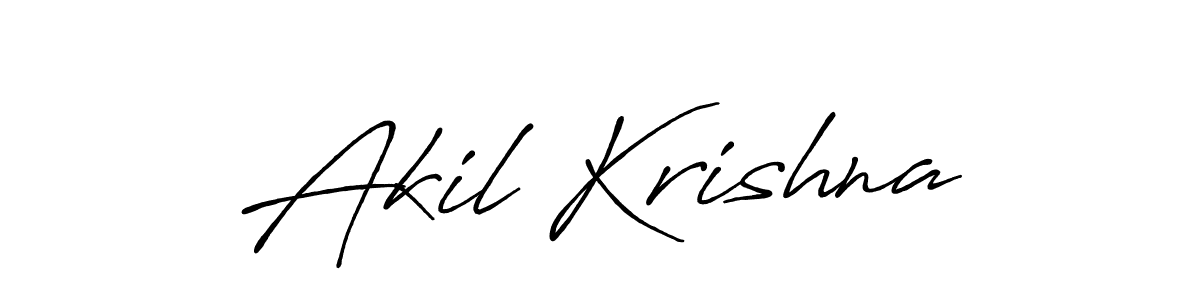 The best way (Antro_Vectra_Bolder) to make a short signature is to pick only two or three words in your name. The name Akil Krishna include a total of six letters. For converting this name. Akil Krishna signature style 7 images and pictures png