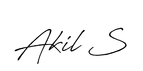 Design your own signature with our free online signature maker. With this signature software, you can create a handwritten (Antro_Vectra_Bolder) signature for name Akil S. Akil S signature style 7 images and pictures png