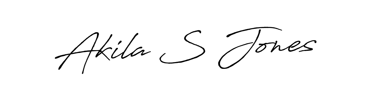You can use this online signature creator to create a handwritten signature for the name Akila S Jones. This is the best online autograph maker. Akila S Jones signature style 7 images and pictures png