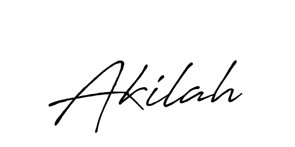 Use a signature maker to create a handwritten signature online. With this signature software, you can design (Antro_Vectra_Bolder) your own signature for name Akilah. Akilah signature style 7 images and pictures png