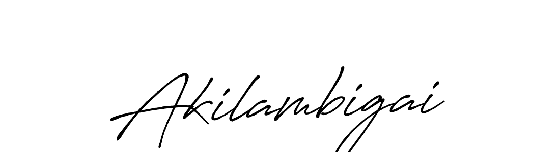Create a beautiful signature design for name Akilambigai. With this signature (Antro_Vectra_Bolder) fonts, you can make a handwritten signature for free. Akilambigai signature style 7 images and pictures png