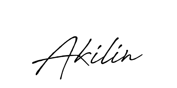 Akilin stylish signature style. Best Handwritten Sign (Antro_Vectra_Bolder) for my name. Handwritten Signature Collection Ideas for my name Akilin. Akilin signature style 7 images and pictures png