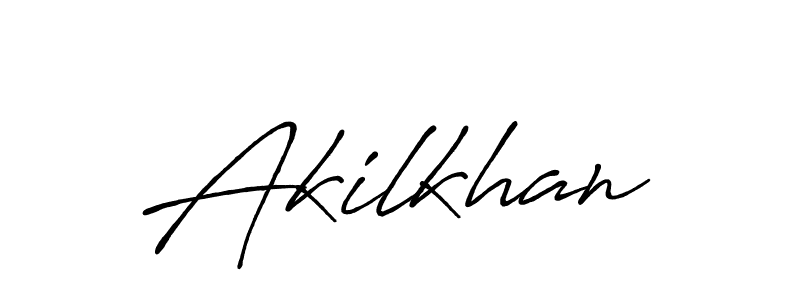 Create a beautiful signature design for name Akilkhan. With this signature (Antro_Vectra_Bolder) fonts, you can make a handwritten signature for free. Akilkhan signature style 7 images and pictures png