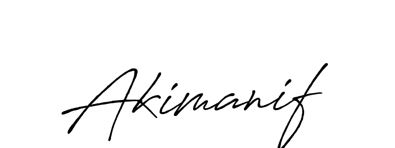 Create a beautiful signature design for name Akimanif. With this signature (Antro_Vectra_Bolder) fonts, you can make a handwritten signature for free. Akimanif signature style 7 images and pictures png