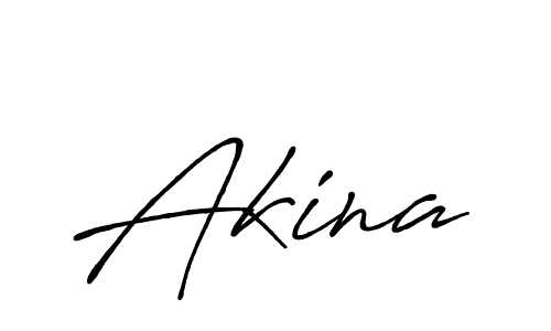 Design your own signature with our free online signature maker. With this signature software, you can create a handwritten (Antro_Vectra_Bolder) signature for name Akina. Akina signature style 7 images and pictures png