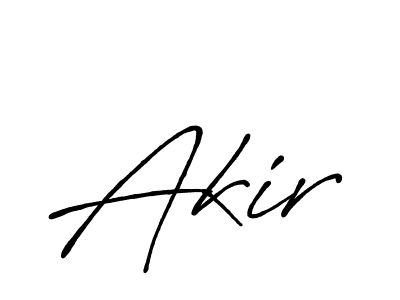 Akir stylish signature style. Best Handwritten Sign (Antro_Vectra_Bolder) for my name. Handwritten Signature Collection Ideas for my name Akir. Akir signature style 7 images and pictures png