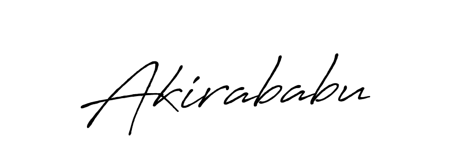 Design your own signature with our free online signature maker. With this signature software, you can create a handwritten (Antro_Vectra_Bolder) signature for name Akirababu. Akirababu signature style 7 images and pictures png