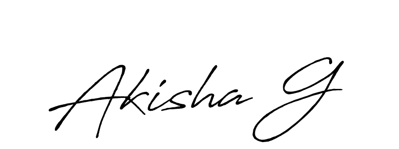 Also we have Akisha G name is the best signature style. Create professional handwritten signature collection using Antro_Vectra_Bolder autograph style. Akisha G signature style 7 images and pictures png